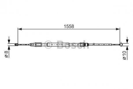 Трос, стояночная тормозная система BOSCH 1 987 482 368