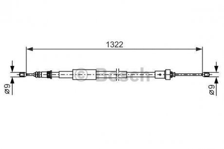 Трос, стояночная тормозная система BOSCH 1 987 482 385