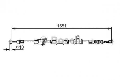 Трос ручного тормоза BOSCH 1987482400