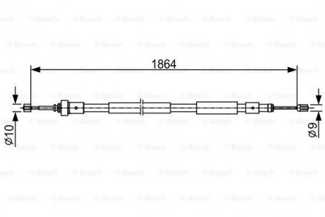 Трос, стояночная тормозная система BOSCH 1987482408