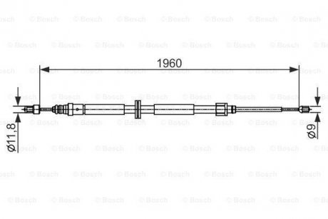 Трос, стояночная тормозная система 1 987 482 432 BOSCH 1987482432