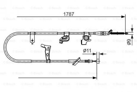 Трос, стояночная тормозная система BOSCH 1987482435