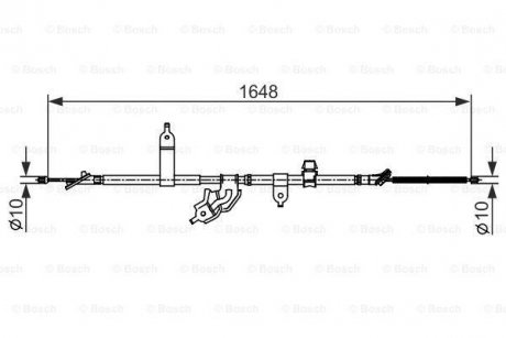 Трос, стояночная тормозная система BOSCH 1987482442