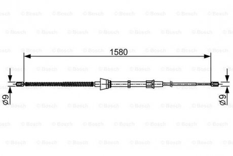 Трос, стояночная тормозная система BOSCH 1 987 482 446