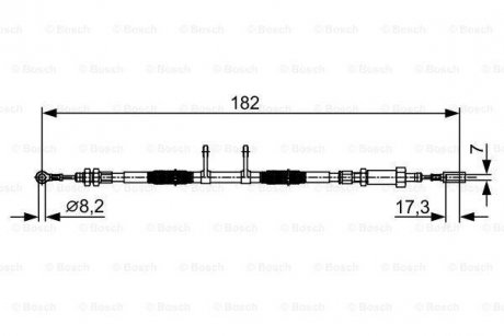 Трос ручного гальма CITROEN JUMPER 2.2HDI 101KM 06-, 3.0HDI 157KM 10- BOSCH 1987482450