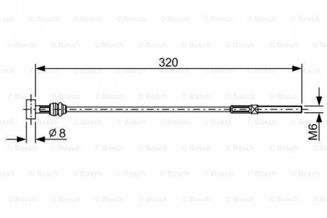 Трос зупиночних гальм BOSCH 1987482460