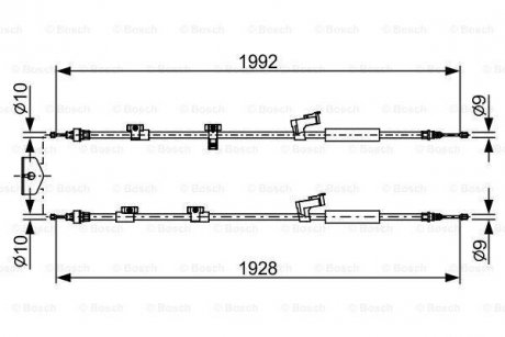 Трос, стояночная тормозная система BOSCH 1 987 482 494