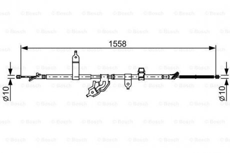 Трос, стояночная тормозная система BOSCH 1987482512