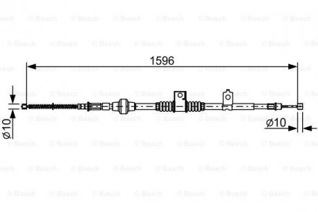 ТРОС тормозной левый BOSCH 1 987 482 520