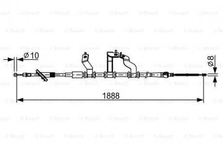 Гальмівний трос BOSCH 1987482532