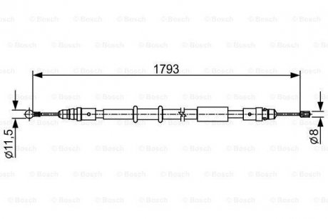 Трос ручного тормоза BOSCH 1987482550 (фото 1)