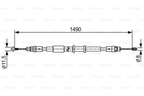 Трос ручного тормоза BOSCH 1987482553