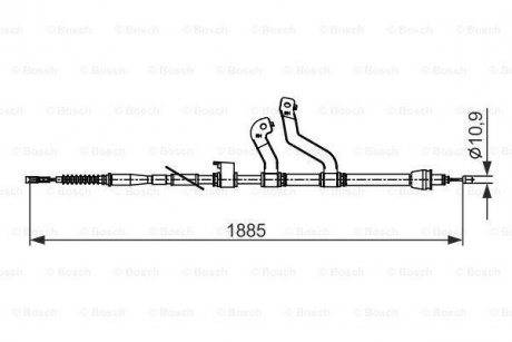 Трос, стояночная тормозная система BOSCH 1 987 482 573