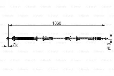 Гальмівний трос BOSCH 1987482579