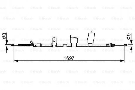 ТРОС тормозной BOSCH 1 987 482 627 (фото 1)