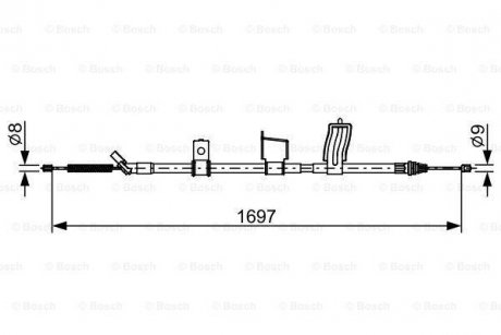 ТРОС тормозной BOSCH 1 987 482 628