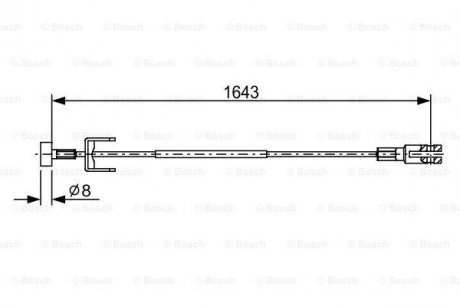 Трос ручного гальма BOSCH 1 987 482 634