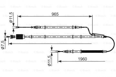 Гальмівний трос BOSCH 1987482805