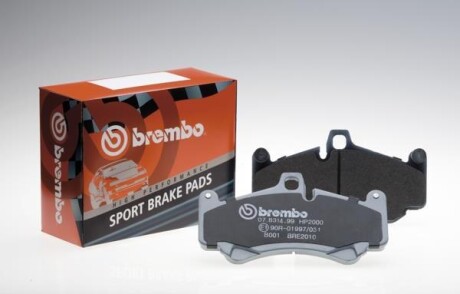 Гальмівні колодки (набір) (высокопроизв. тормоза) BREMBO 07B31525 (фото 1)