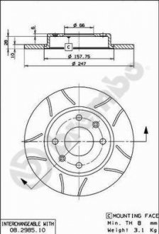 Тормозные диски BREMBO 08298575