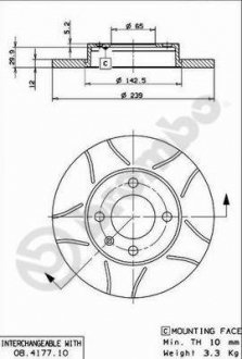 Тормозные диски BREMBO 08417775