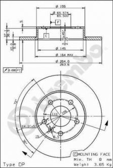 Гальмівні диски BREMBO 08762775 (фото 1)