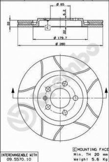 Тормозные диски BREMBO 09557075