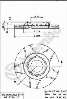 Тормозные диски BREMBO 09679975