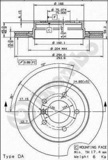 Диск тормозной BREMBO 09772011