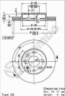 Гальмівні диски BREMBO 09863575