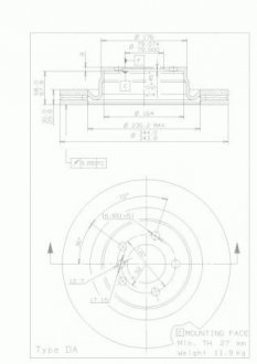 Гальмівний диск BREMBO 09937421 (фото 1)