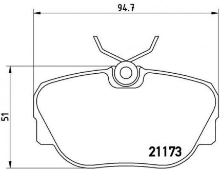 Тормозные колодки, дисковый тормоз (набор) BREMBO P06010 (фото 1)