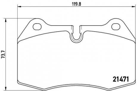 Гальмівні колодки, дискове гальмо (набір) BREMBO P06018