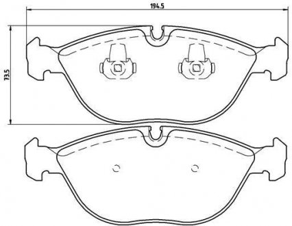 Гальмівні колодки, дискове гальмо (набір) BREMBO P06019