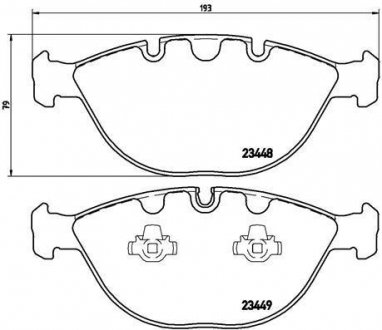 Тормозные колодки, дисковый тормоз (набор) BREMBO P06028