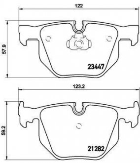 Гальмівні колодки, дискове гальмо (набір) BREMBO P06029