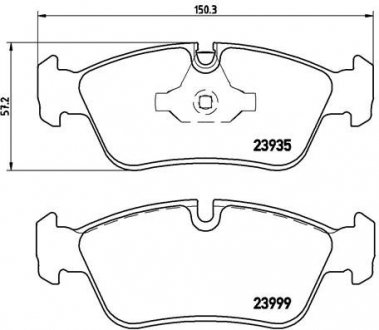 Тормозные колодки, дисковый тормоз (набор) BREMBO P06035