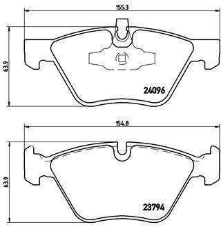 Тормозные колодки, дисковый тормоз (набор) BREMBO P06040