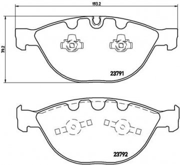 Тормозные колодки, дисковый тормоз (набор) BREMBO P06047