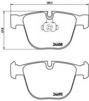 Гальмівні колодки, дискове гальмо (набір) BREMBO P06050