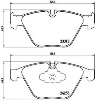 Гальмівні колодки, дискове гальмо (набір) BREMBO P 06 055