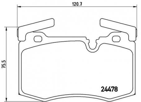 Гальмівні колодки, дискове гальмо (набір) BREMBO P06068