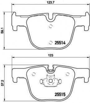 ГАЛЬМІВНІ КОЛОДКИ ДИСКОВІ BREMBO P06 072