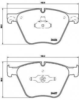 ГАЛЬМІВНІ КОЛОДКИ ДИСКОВІ BREMBO P06 073 (фото 1)