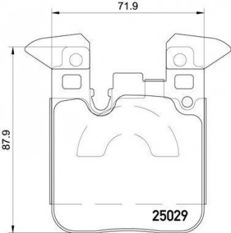 Дисковые тормозные колодки BREMBO P06087 (фото 1)