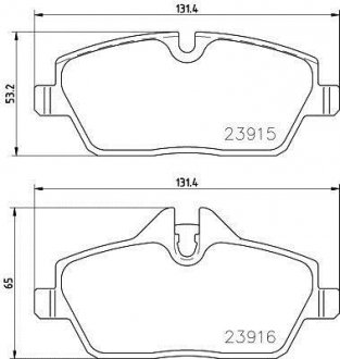 ГАЛЬМІВНІ КОЛОДКИ ДИСКОВІ BREMBO P06 091