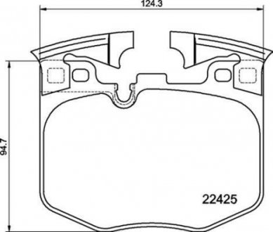 Комплект передних тормозных колодок. BREMBO P06099 (фото 1)