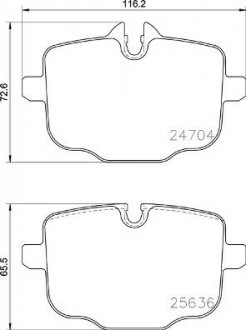 Гальмівні колодки BREMBO P06101