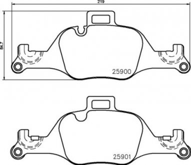 Колодки тормозные, дисковые BREMBO P06107 (фото 1)