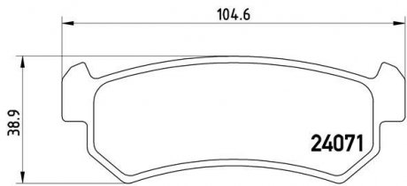 Тормозные колодки, дисковый тормоз (набор) BREMBO P10001 (фото 1)